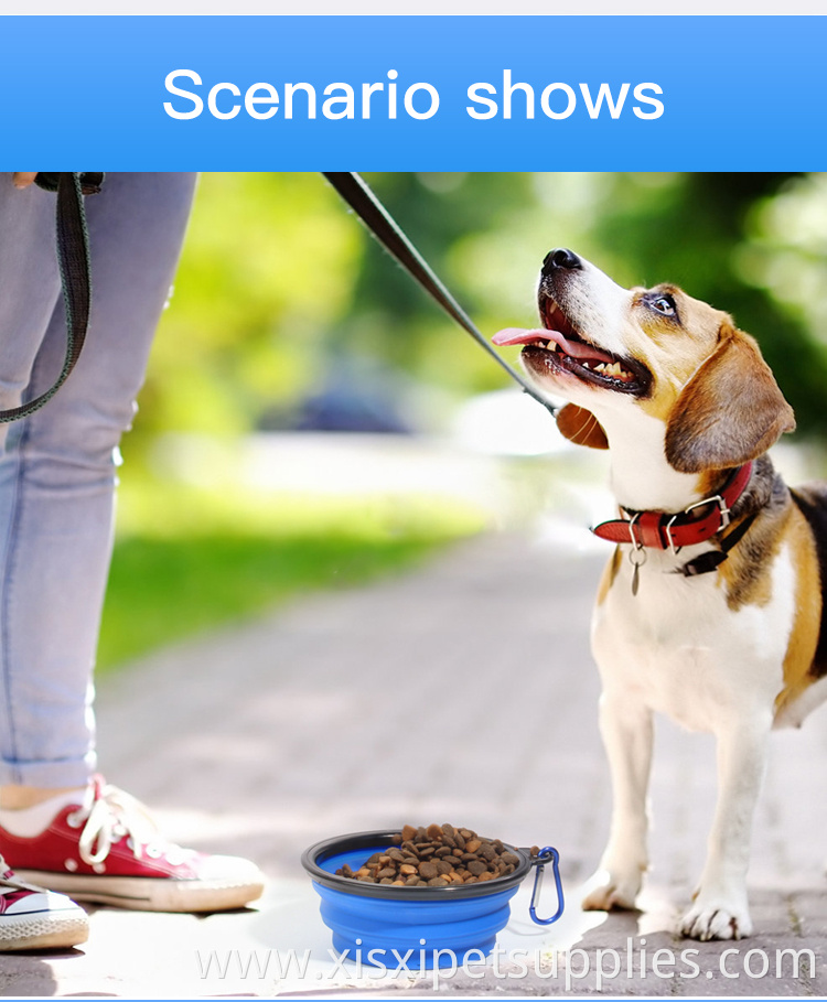 Factory Wholesale Outdoor Travel Portable Foldable Dog Water Food Bowl Collapsible Pet Dog Bowl